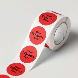 Printing Logo Label Stickers Self Adhesive <b>Vinyl</b> Round Waterproof Paper Custom Packaging Labels Roll Sticker Label - Product Image 3