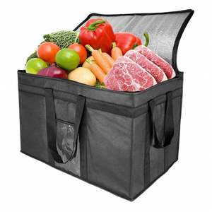 High Quality <b>Food</b> Delivery Reusable Eco Friendly Insulated Lunch <b>Cooler</b> Bag Letter Customizable Non-woven Material Large - Product Image 4