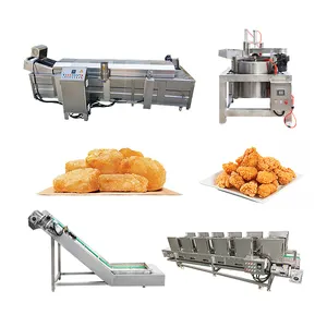 Industrial Stainless Steel Fried Mixed Nut Making Line Automated Peanut Fried Chickpea Frying Machine