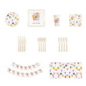DAMAI Colorful Happy <b>Birthday</b> Paper Plate Party <b>Table</b> Decoration Custom Printed Disposable Round Paper Plates Tableware Set - Product Image 4
