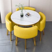Runder Tisch und Stühle im modernen Designs til Restaurant möbel Set Kantinen café Fast-Food-Tisch und Stuhl für Café