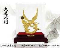 Artesanía Metálica Personalizada de Fábrica, Adornos Decorativos Saludables, Regalos Empresariales, Estatua de Feng Shui, Modelo de Animal, Pez Dorado de 24k