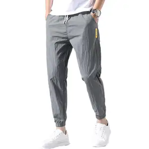 2023 नई वसंत पुरुषों की आकस्मिक फैशन सरल नौ-बिंदु पैंट ढीली Sweatpants अल्ट्रा-पतली कमर पैंट पुरुषों की पतलून