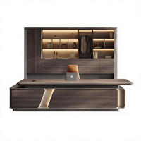 Bureau de direction moderne de haute qualité pour patron, mobilier de bureau en bois avec style panneau, table de patron