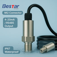 Transmisor de Presión Hidráulica 4-20ma /RS485, Conector M12 316L, Transductor de Presión con Cable Directo, IP68 para Agua Potable