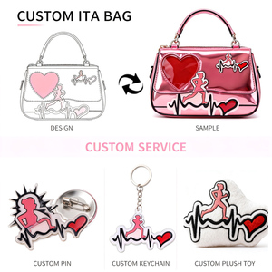 Sac Ita personnalisé assorti à des badges d'anime, porte-clés en peluche, faible MOQ, Itabag Y2K, sac à main mignon pour filles, petit sac à main pour femmes - Product Image 1