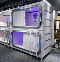 Capsule de sommeil insonorisée pour aéroport, hôtel, auberge, équipement de couchage en capsule spatiale, lit superposé