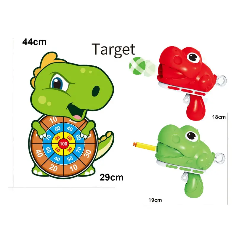 Özelleştirilmiş çocuklar oyunu güvenlik Dart tahtası seti kumaş Dart tahtası hedef atma oyuncaklar dinozor yapışkan topları ateşli silah çocuklar için