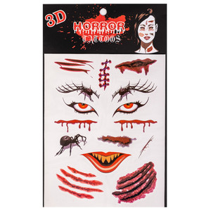 TATOUAGES FACIAUX À COLLER AVEC DES DÉCORATIONS D'AARaignées ET DE LÉGIONS DEPLAÇABLES - Product Image 1