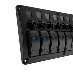 Marine <span class=keywords><strong>Bateau</strong></span> Voiture 8 Gang ON-Off Allumage Étanche Bascule Interrupteur À Bascule Panneau Disjoncteur pour RV Véhicule Camion <span class=keywords><strong>Remorque</strong></span> Yacht - Product Image 3