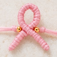 Pulsera Go2boho con lazo rosa, cordón de poliéster, chapado en oro de 18 quilates, bonito regalo de joyería para mujer
