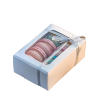 Boîte biodégradable écologique carton kraft pour tarte aux œufs et dessert mini gâteau macaron boîtes en carton d'emballage personnalisé en papier