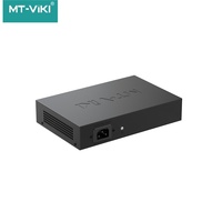 Switch PoE de 4 Puertos, 100M, Estándar, 65W, Protección Contra Rayos de 6Kv, Switch de Fibra Óptica para Red PoE