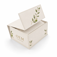 Caja de Regalo Cosmética de Cartón Reciclado Blanco Magnético Personalizada para Sets de Cuidado de la Piel, Impresión de Color y Tamaño Personalizados, Empaque para Pestañas