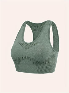 Sujetador Deportivo de Secado Rápido con Copas Completas para Mujer, Tirantes Fijos, Cintura Elástica, Soporte Medio, Nailon, para Gimnasio, Entrenamiento al Aire Libre - Product Image 5