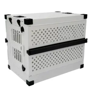 Vente en gros Cage pour chien commerciale modulaire empilable en aluminium Caisse pliable extérieure pour chien