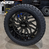 Jantes NJQS noires à bord profond usiné 8x165.1 6x139.7 6x135 8x170 20x10 20x12 22x12 24x12 24x14 Super Duty Large pour voiture de tourisme