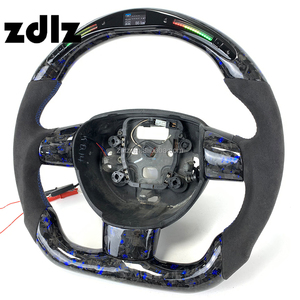 พวงมาลัยหนังนิ่มคาร์บอนไฟเบอร์จอ LED ปรับแต่งได้พวงมาลัยสำหรับฟอร์ดโฟกัส MK2อุปกรณ์ตกแต่งรถยนต์2006-2011 - Product Image 3