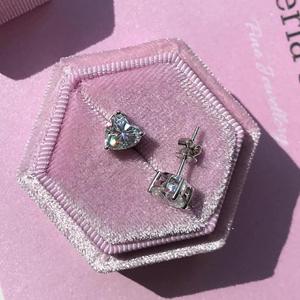 High Shine Premium Diamond <b>Stud</b> <b>Earrings</b> for Women 925 Sterling <b>Silver</b> Luxury Fine Jewelry Stylish Fashion Accessory Gift - Product Image 2