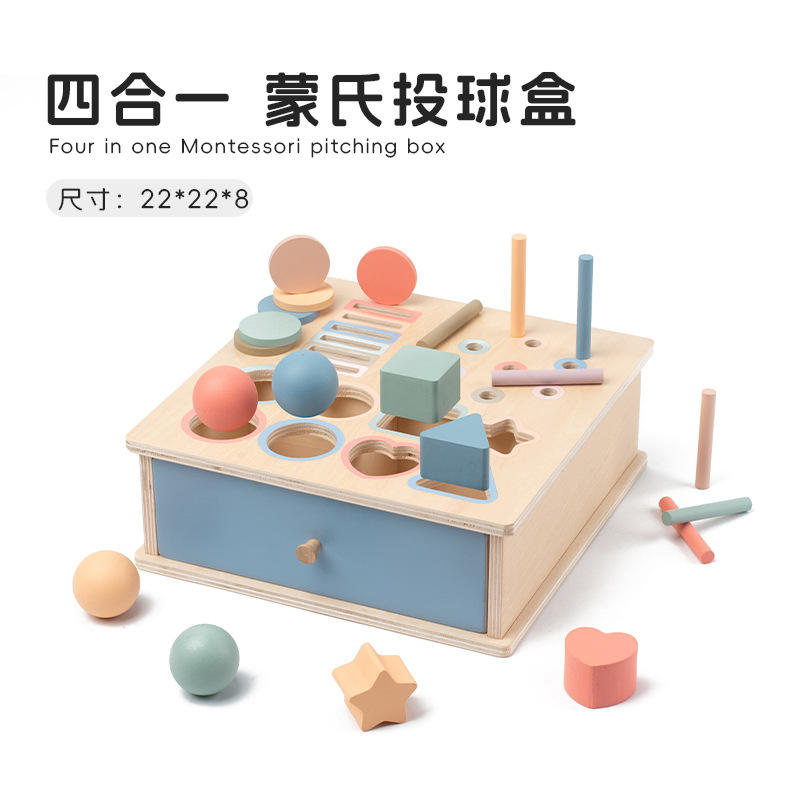 Color shape sorting box-4-in-1