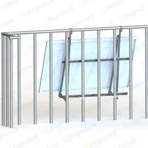 Adjustable triangle solar panel mounting balcony pv module wall mounting bracket solar balcony mounted rack