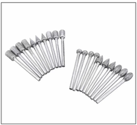 Lot de 20 têtes de meulage diamantées pour outil rotatif, tige de 3mm