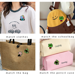 Spille Distintive in Metallo Smaltato Personalizzate a Tema <span class=keywords><strong>Gatto</strong></span> Nero Botanico - Set Regalo per Amanti delle Piante per Outfit Quotidiani, Disponibili Subito - Product Image 2