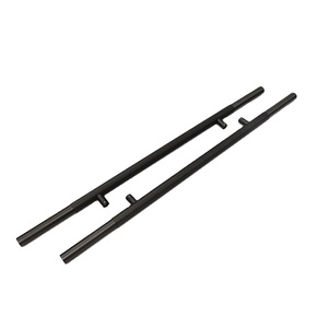 Manija de <span class=keywords><strong>Puerta</strong></span> Moderna Personalizada en Forma de T, de Acero Inoxidable 316, Color Negro Mate, para Entrada Principal de Vidrio Comercial, Juego Arquitectónico - Product Image 1