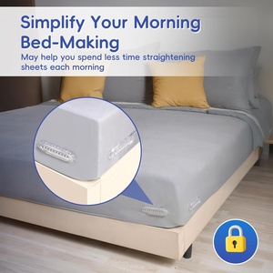 4 stuks hoeslakenhouders voor hoeken, heavy-duty matraslakenclips, houden hoeslakens stevig en strak, opbergoplossingen voor kasten - Product Image 4