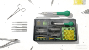 Küçük Hayvanlarda Ön ve Yüz Kemik Kırıkları için Düşük Profil Sistemli Evcil Hayvan Kraniofasiyal Fiksasyon Seti - Product Image 3