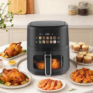 <span class=keywords><strong>Friteuse</strong></span> à air chaud domestique multifonction visuelle 360° <span class=keywords><strong>avec</strong></span> fonction vapeur, four électrique intelligent grande capacité <span class=keywords><strong>avec</strong></span> plateau <span class=keywords><strong>amovible</strong></span> antiadhésif - Product Image 1