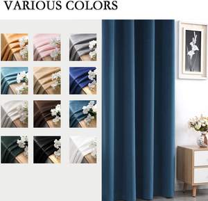 Œillets occultants 100% polyester, 1 pièce, rideaux en tissu velours pour fenêtre de chambre à coucher, salon et chambre à coucher - Product Image 6