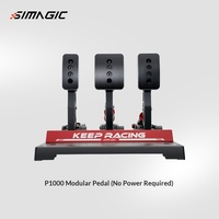 Volant de course sans fil modulaire SIMAGIC P1000 à trois pédales avec double pédalier pour PC-USB