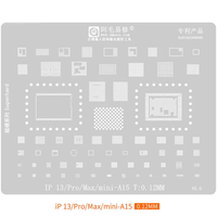 Amaoe Pochoir de Rebillage BGA pour iPhone 16 15 14 13 12 11 Pro Max XS Max 8P 8 7 6 A8-A18 Pro CPU Kit de Soudure à l'Étain