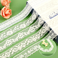 ERKOUMI Tissu en dentelle française élégante, dentelle Chantilly brodée glamour pour accessoires de mariée, emballage de bouquets, bordure de vêtements, décoration