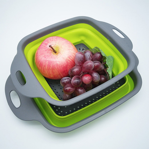 Có thể gập lại nhà bếp trái cây rau ráp Lọc giỏ PP + TPR nhà bếp kéo ra giỏ - Product Image 4