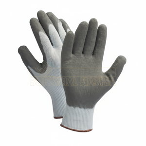 Guantes de lana de poliéster/algodón Impregnados con guantes de seguridad de látex - Product Image 1