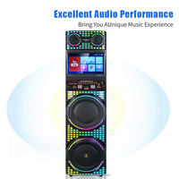 Altavoz Karaoke Portátil con Pantalla Táctil, Audio para Cantar y Bailar, Reproductor de Videos de YouTube, RGB para Exteriores, Modelo CH-2122AV, Venta Directa de Fábrica