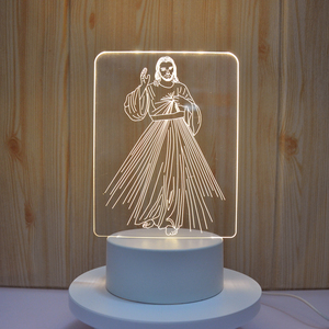 Phòng ngủ nhỏ LED Đèn cơ sở ánh sáng ban đêm 3D <span class=keywords><strong>2025</strong></span> Acrylic LED không dây ngủ Kid 30 thân thiện với môi CE hiện đại - Product Image 5