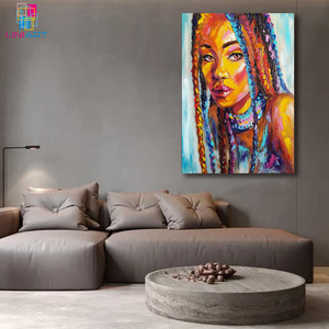 UNIART-<span class=keywords><strong>Portrait</strong></span> de <span class=keywords><strong>femme</strong></span>, visage de <span class=keywords><strong>femme</strong></span>, <span class=keywords><strong>peinture</strong></span> à l'huile sur toile, tableau d'art mural, pour la décoration intérieure - Product Image 3