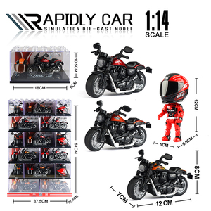 Modellino di Mini Moto in Scala 1:14 in Lega e Metallo Pressofuso con Casco e Supporto Espositivo in Acrilico per Collezionisti - Product Image 6