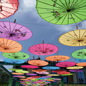 Sombrilla Tradicional China Colorida Z910, Sombrilla de Papel Encerado para Niños, Decoración de Techo, Accesorios para Fotos de Flores, Sombrilla para Bodas - Product Image 2