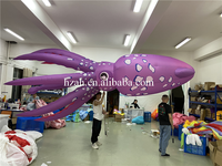 Costume gonflable de poulpe marin lumineux à LED pour défilé de carnaval