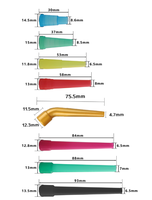 Embout de Chicha Jetable 37 mm Becs de Rechange en Plastique Colorés Bon Marché Accessoires Noir 90 mm pour Narguilé
