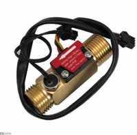 Capteur de débit d'eau (mer) Débitmètre YF-B7 avec filetage M8 Capteur NTC50K G1/2 1-25L/min 5-15V Laiton