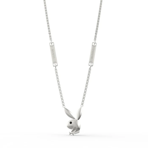 Colgante Icónico de Cabeza de Conejo Mate con Ojo de Circonita Negra, Cadena de Caja Noble, Joyería de Lujo de Alta Gama, Piezas de Diseño Atrevidas para Streetwear - Product Image 1