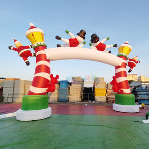 Arco inflable publicitario de color naranja para exteriores, arco de promoción inflable, publicidad hinchable - Product Image 4