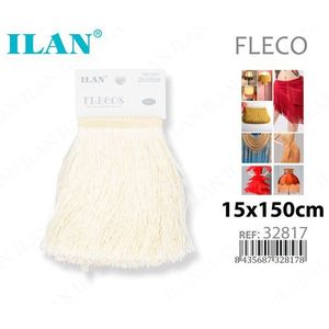 Ilan Flecos Frange con nappe 15x150cm Bianche per Artigianato e Decorazione - Product Image 1