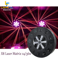 Circulaire DJ disco 24W 36W Rgb laser matrice fête performance discothèque théâtre éclairage de scène