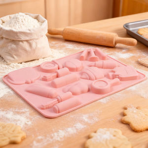 Moule en silicone créatif de qualité alimentaire FDA/LFGB, écologique, pour extérieur, outils de pâtisserie, mousse, DIY, biscuits, gâteaux, chocolat, OEM/ODM - Product Image 2